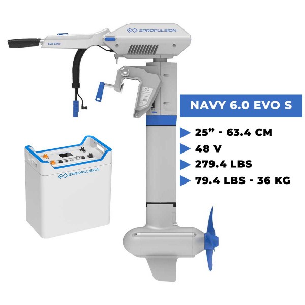 Motor eléctrico de eje corto Navy 6.0 Evo - N°2 - comptoirnautique.com