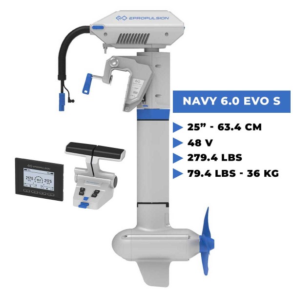 Motor eléctrico de eje corto Navy 6.0 Evo - N°7 - comptoirnautique.com