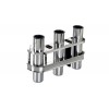 Porta bastoni a parete in acciaio inox-per 3 bastoni - N°1 - comptoirnautique.com