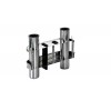Porta bastoni a parete in acciaio inox-per 2 bastoni - N°1 - comptoirnautique.com