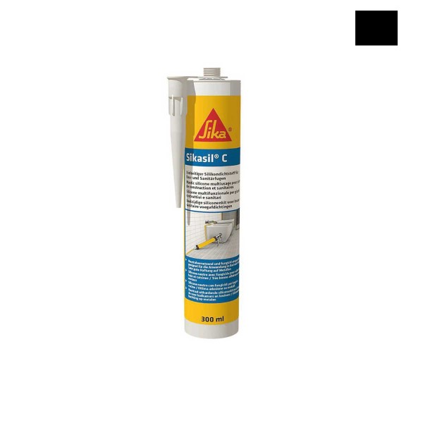 Sikasil C 300ml cartuccia di silicone - Nero - N°1 - comptoirnautique.com