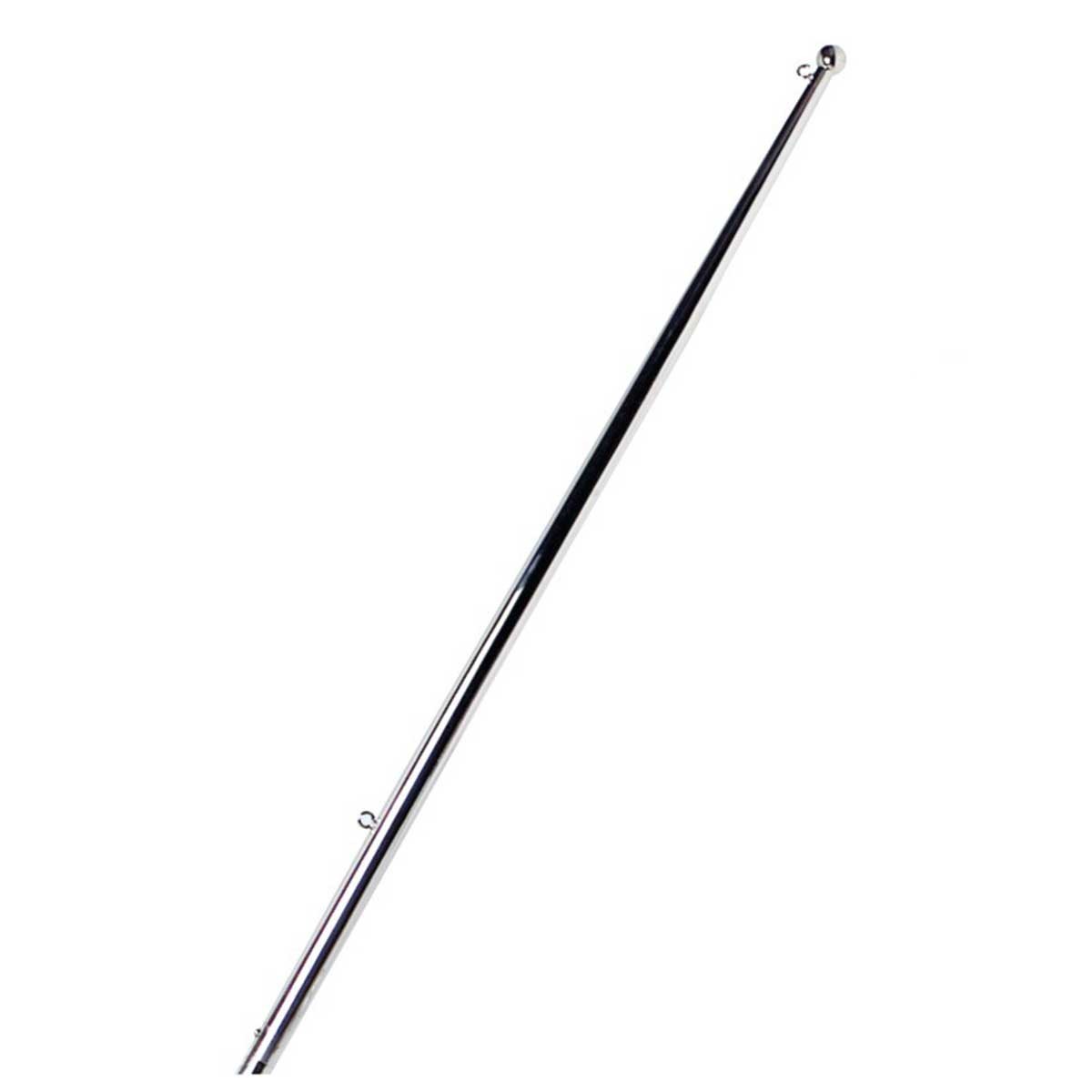 Mât de pavillon inox avec boule - 61 cm