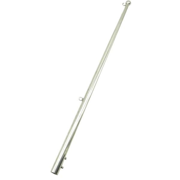 Asta per bandiera in acciaio inox con sfera - 61 cm - N°3 - comptoirnautique.com
