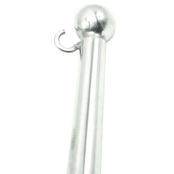 Asta per bandiera in acciaio inox con sfera - 61 cm - N°4 - comptoirnautique.com