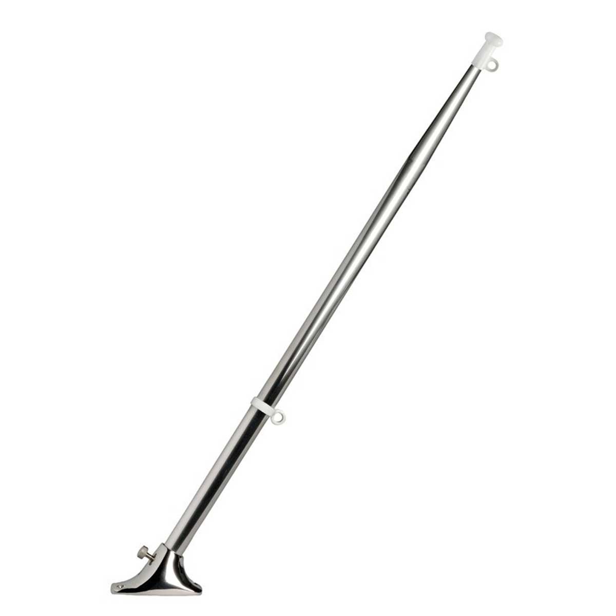 Mât de pavillon inox 30° - 60 cm + support