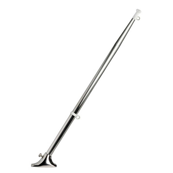 Mât de pavillon inox 30° - 60 cm + support - N°1 - comptoirnautique.com