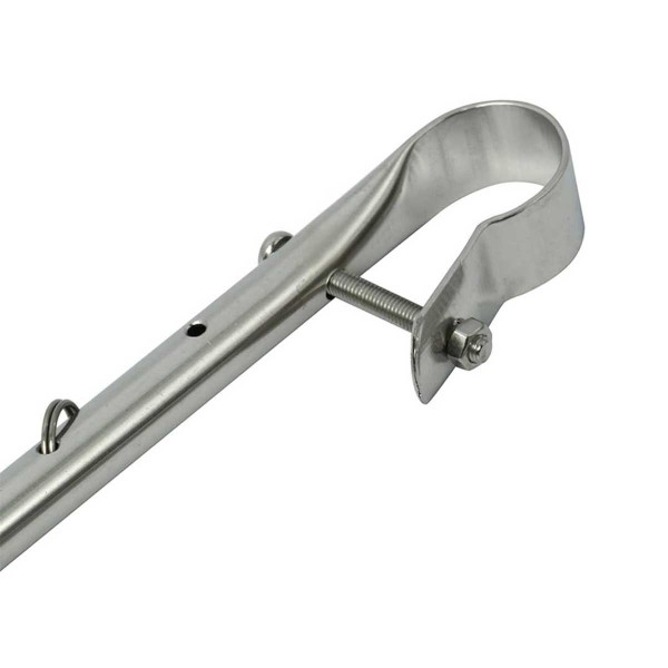 Asta per bandiera in acciaio inox da 40 cm per tubo Ø 22-25 mm - N°2 - comptoirnautique.com