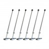 Hampe de pavillon inox - 50 cm - Ø 14 mm + support (x6)