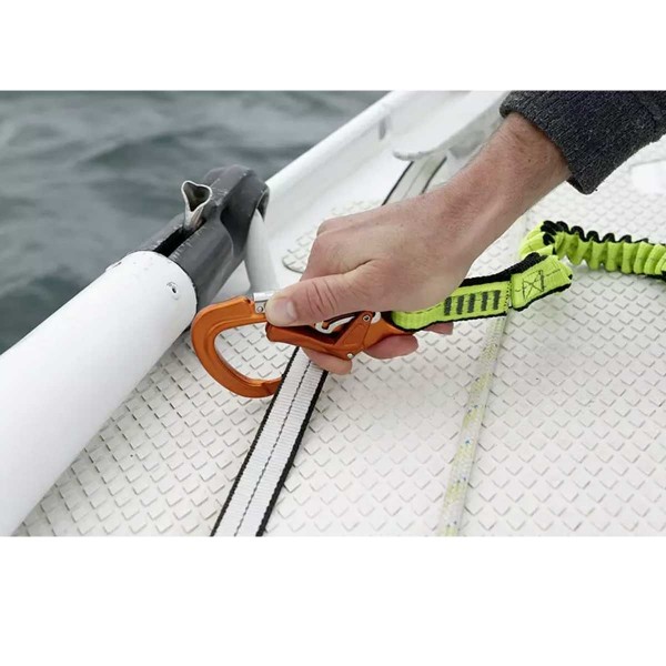 SNSM elastic lanyard - 3 aluminium snap hooks - N°5 - comptoirnautique.com