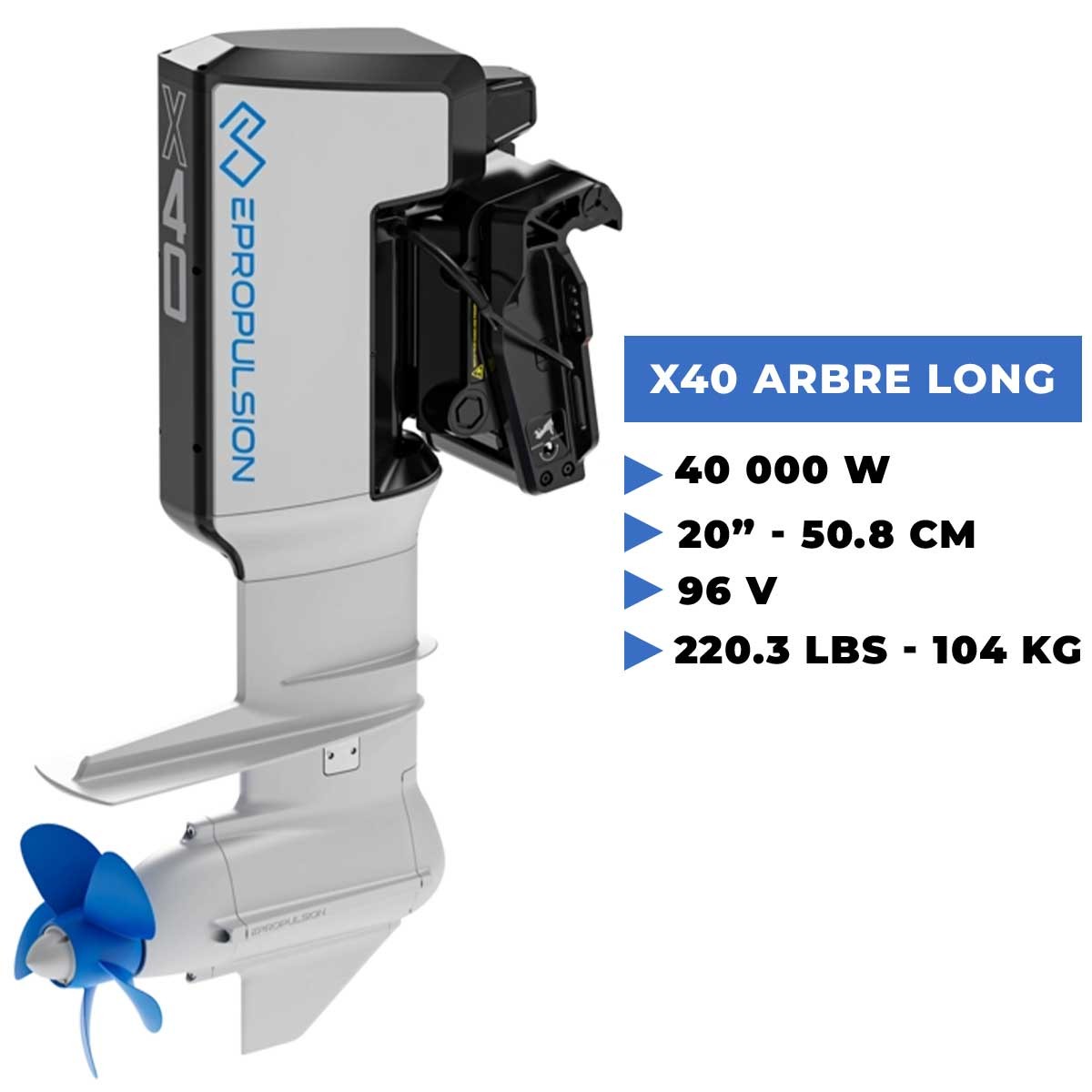 Moteur électrique X40 arbre long