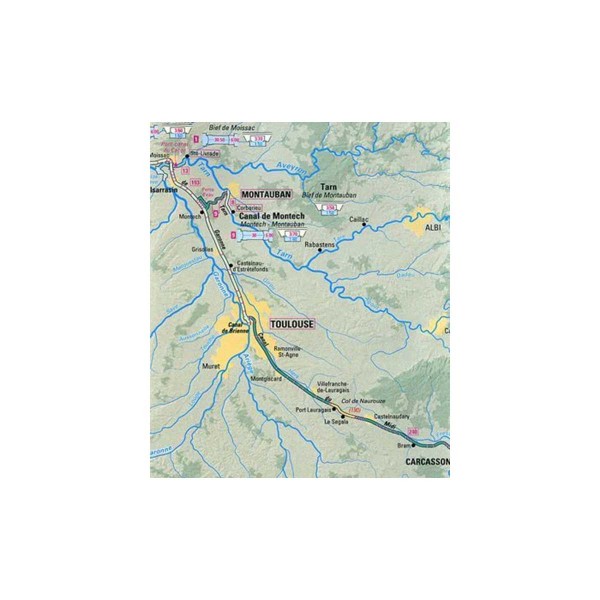 Mappa delle vie d'acqua della Francia - N°3 - comptoirnautique.com