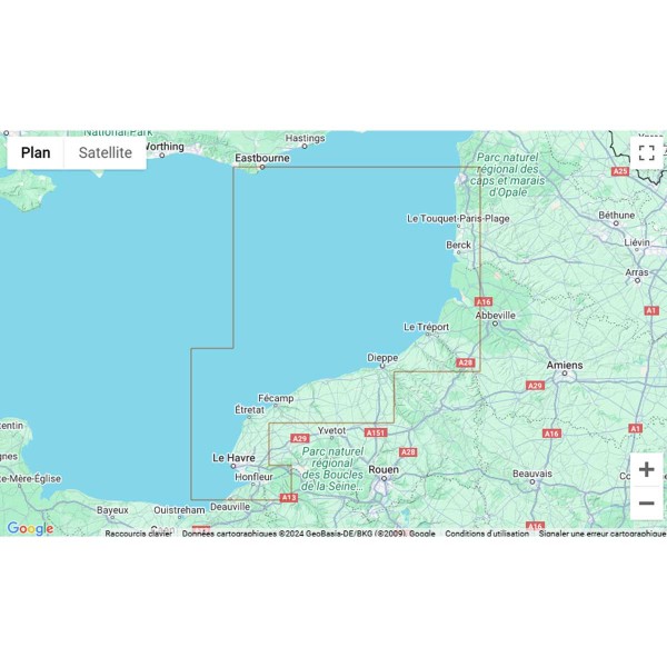 Cartes marines pliées Navicarte - Manche N°1011 + 1012 : Boulogne - Dieppe - Le Havre secteur de navigation - N°4 - comptoirnautique.com