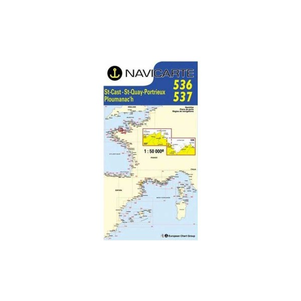 Cartes marines pliées Navicarte - N°536 + 537 : St Cast - St Quay - Ploumanac’h - N°11 - comptoirnautique.com