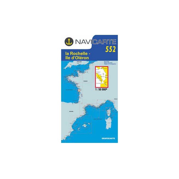 Cartes marines pliées Navicarte - Atlantique zone de navigation :  N°552 : La Rochelle - Ile d’Oléron - 1/50 000 - N°23 - comptoirnautique.com