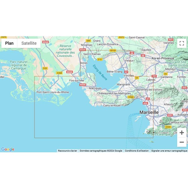 Carte marine pliée Navicarte Méditerranée (France) zone de navigation N°505 : Port Saint Louis - Marseille - Etang de Berre - N°12 - comptoirnautique.com