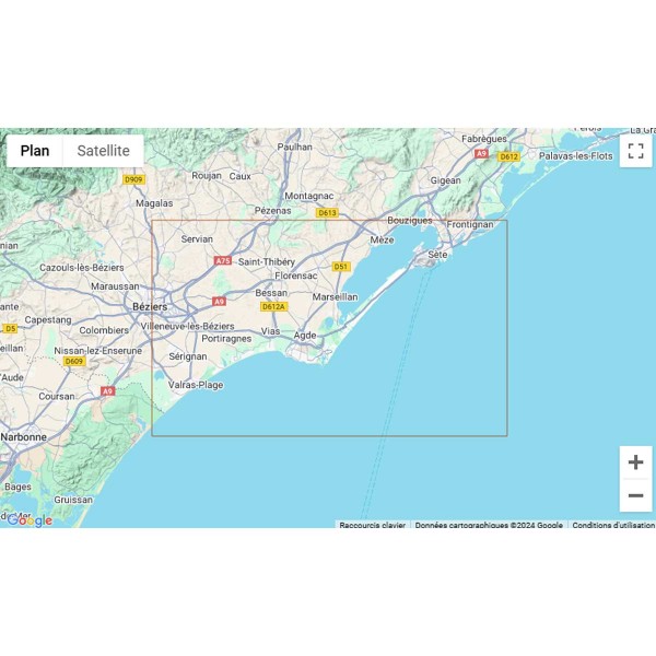 - Carta náutica dobrada do Mediterrâneo (França) - N°18 - comptoirnautique.com