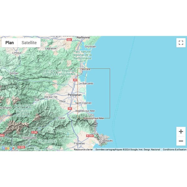 Carte marine pliée Navicarte Méditerranée (France) zone de navigation N°511 : Banyuls - Port Leucate - Port Vendres - N°22 - comptoirnautique.com