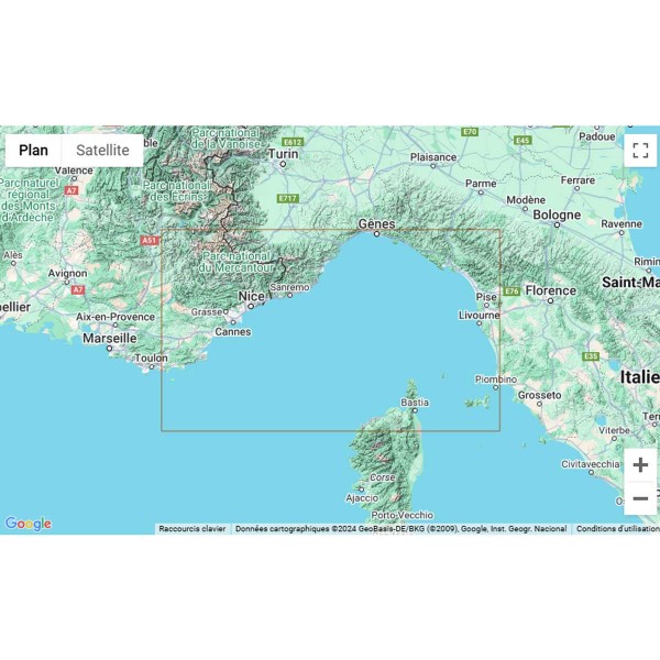 - Carta náutica dobrada do Mediterrâneo (França) - N°26 - comptoirnautique.com