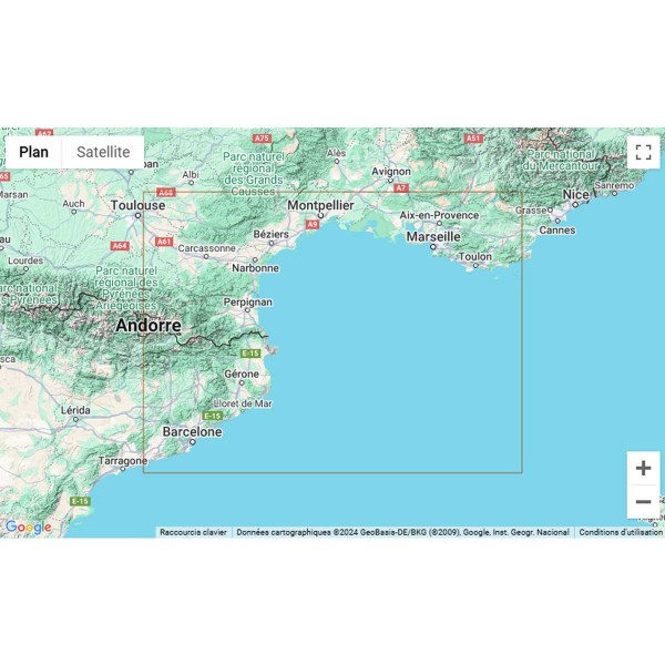 - Carta náutica dobrada do Mediterrâneo (França) - N°28 - comptoirnautique.com