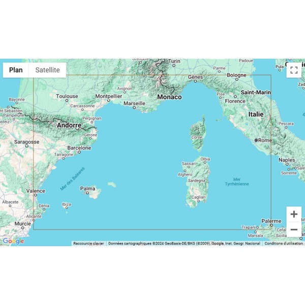 - Carta náutica dobrada do Mediterrâneo (França) - N°30 - comptoirnautique.com