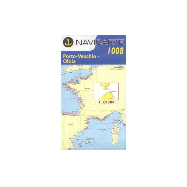 Cartes marines pliées Navicarte Corse N°1008 : Propriano - Bonifacio - La Maddalena - 1/100 000 - N°7 - comptoirnautique.com