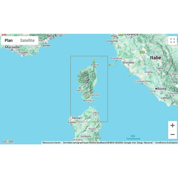 Cartes marines pliées Navicarte Corse zone de navigation N°R3 : Corse - Nord Sardaigne - 1/250 000 - N°10 - comptoirnautique.com