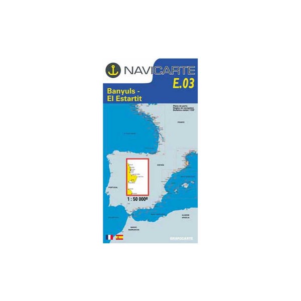 Cartes marines pliées Navicarte - Espagne (Méditerranée) N°E03 Banyuls - El Estartit - 1/50 000 - N°5 - comptoirnautique.com