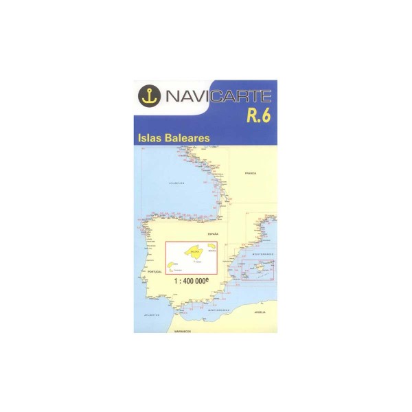 Cartes marines pliées Navicarte - Espagne (Méditerranée) N°R6 : Iles Baléares - 1/400 000 - N°15 - comptoirnautique.com