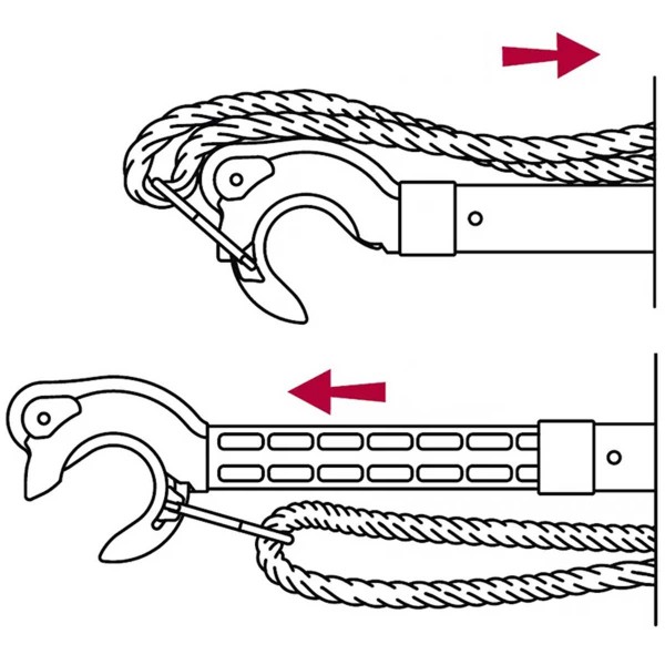 Telescopic boat hook-mooring lines - N°7 - comptoirnautique.com