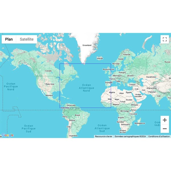 Carte marine pliée SHOM - Hauturière 6561L : Carte Transatlantique - Route du Rhum -  1 : 7 620 000 zone de navigation - N°14 - comptoirnautique.com