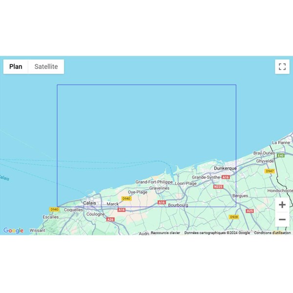 Carte marine pliée SHOM - Manche - 6651L : De Calais à Dunkerque - zone de navigation - N°5 - comptoirnautique.com