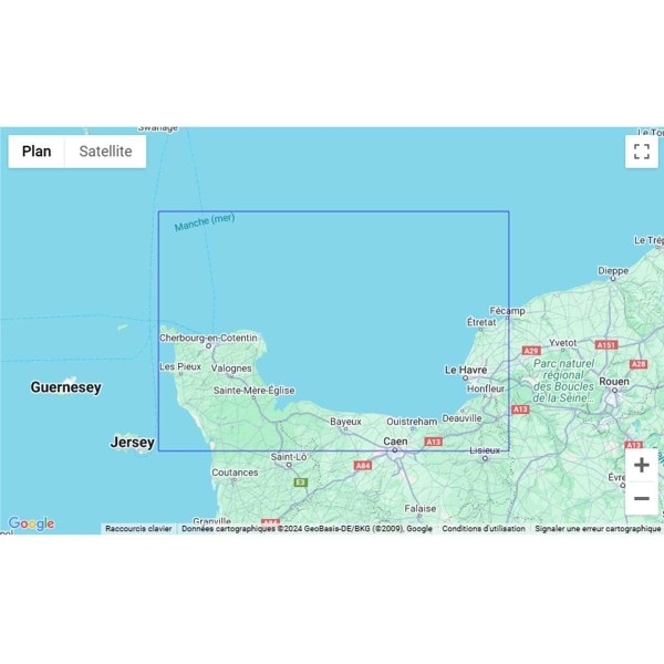 Carte marine pliée SHOM - Manche - 6857L : Baie de Seine - du Cap de la Hague à Fécamp zone de navigation - N°14 - comptoirnautique.com