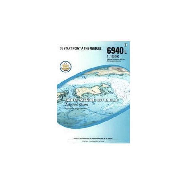 Carte marine pliée SHOM - Manche - 6940L : Côte sud d'Angleterre - De Start Point à The Needles 1 : 150 000 - N°16 - comptoirnautique.com