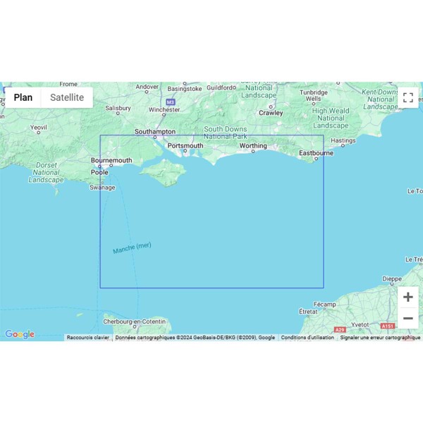 Carte marine pliée SHOM - Manche - 6968L : De Anvil Point à Beachy Head zone de navigation - N°20 - comptoirnautique.com