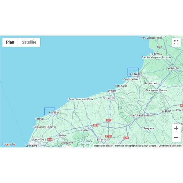 Carte marine pliée SHOM - Manche - 7207L : Ports de Fécamp et du Tréport zone de navigation - N°26 - comptoirnautique.com