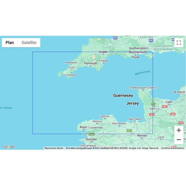 Carte marine pliée SHOM - Manche - 7311L : La Manche (Partie Ouest) - zone de navigation - N°35 - comptoirnautique.com