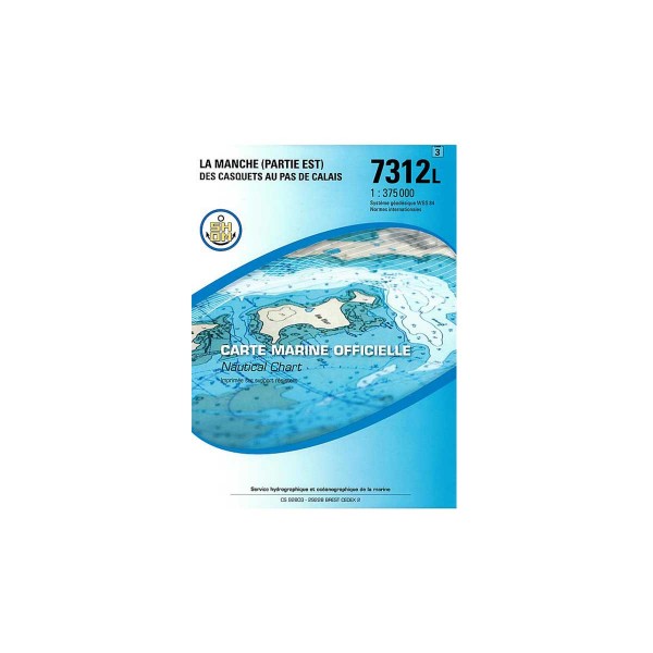 Carte marine pliée SHOM - Manche - 7312L : des Casquets au Pas de Calais 1 : 375 000 - N°37 - comptoirnautique.com