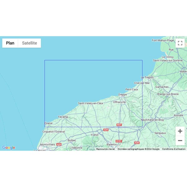 Carte marine pliée SHOM - Manche - 7417L : Abords de Fécamp et de Dieppe - Du Cap d'Antifer à Dieppe zone de navigation - N°50 - comptoirnautique.com