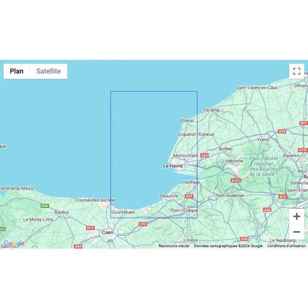 Carte marine pliée SHOM - Manche - 7418L : Abords du Havre et d'Antifer zone de navigation - N°53 - comptoirnautique.com