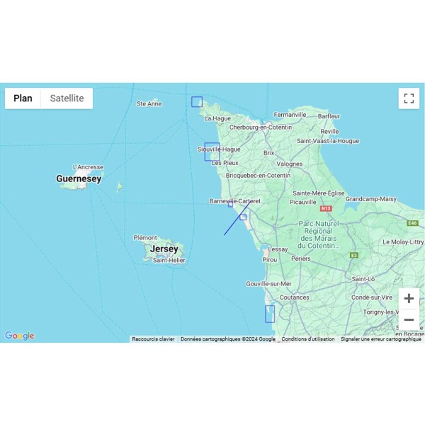 Carte marine pliée SHOM - Manche 7133L : Ports de la côte Ouest du Cotentin zone de navigation - N°17 - comptoirnautique.com