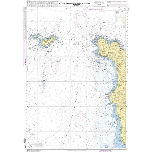 - --Carta náutica dobrada SHOM Manche Cotentin et Iles Anglo Normandes - N°30 - comptoirnautique.com