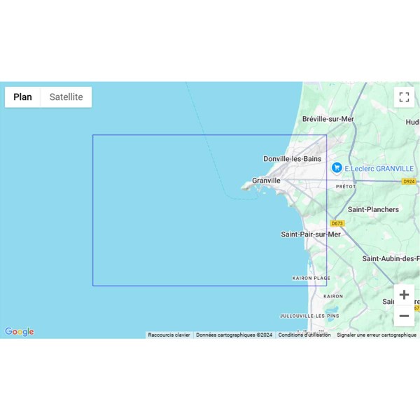 Carte marine pliée SHOM - Manche 7341L : Abords de Granville - zone de navigation - N°38 - comptoirnautique.com