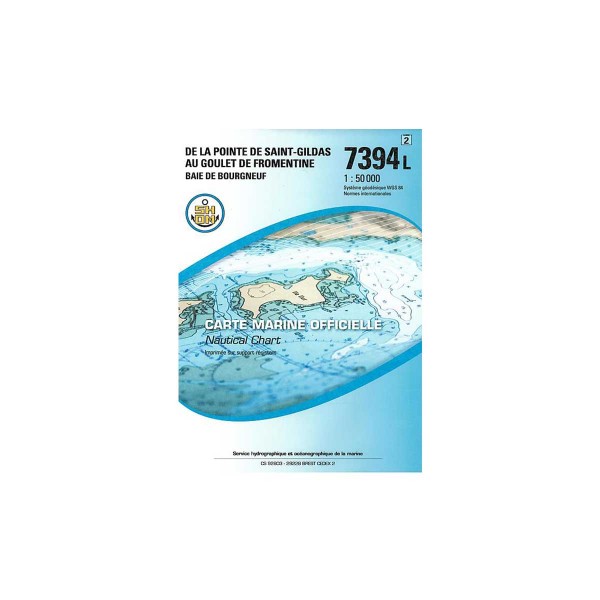 - - Carta náutica dobrada SHOM Atlantique Estuário do Loire e Vendée - N°1 - comptoirnautique.com