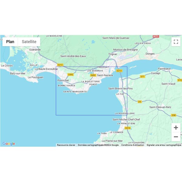 Carte marine pliée SHOM - Atlantique 6797L : Embouchure de la Loire - Port de Saint-Nazaire zone de navigation - N°8 - comptoirnautique.com