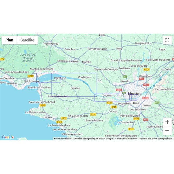 Carte marine / fluviale pliée SHOM - Atlantique 7396L : Cours de la Loire zone de navigation - N°11 - comptoirnautique.com