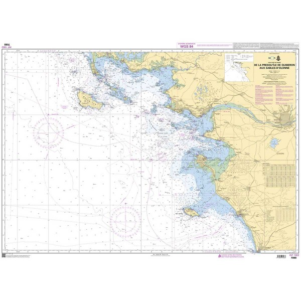 SHOM folded nautical chart - Atlantic - West coast of France - N°6 - comptoirnautique.com