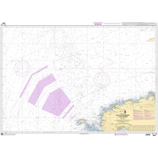 SHOM folded nautical chart - Atlantic / English Channel - North Brittany and Western Channel - N°3 - comptoirnautique.com