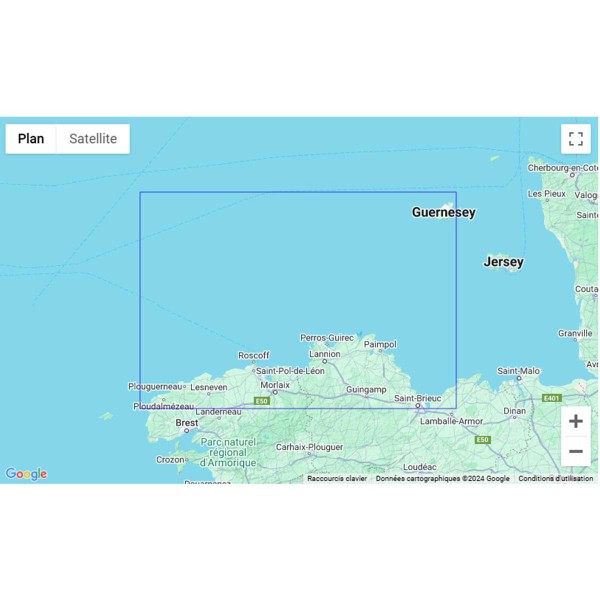 Carte marine pliée SHOM 6930L Roches de Portsall au Plateau des Roches Douvres zone de navigation - N°5 - comptoirnautique.com