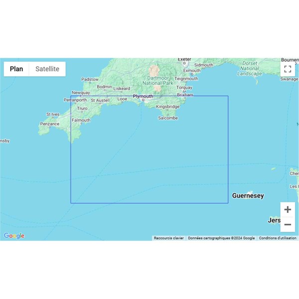 Carte marine pliée SHOM Bretagne Nord / Manche Occidentale 6941L : De Lizard Point à Dartmouth zone de navigation - N°8 - comptoirnautique.com