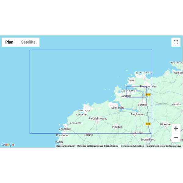 Carte marine pliée SHOM 7094L : Du Phare du Four à l'île Vierge - Port de l'Aber-Wrac'h zone de navigation - N°11 - comptoirnautique.com